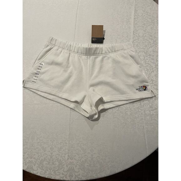 NEW XXL The North Face Women's Half Dome White Fleece Shorts Standard Fit - Picture 5 of 11
